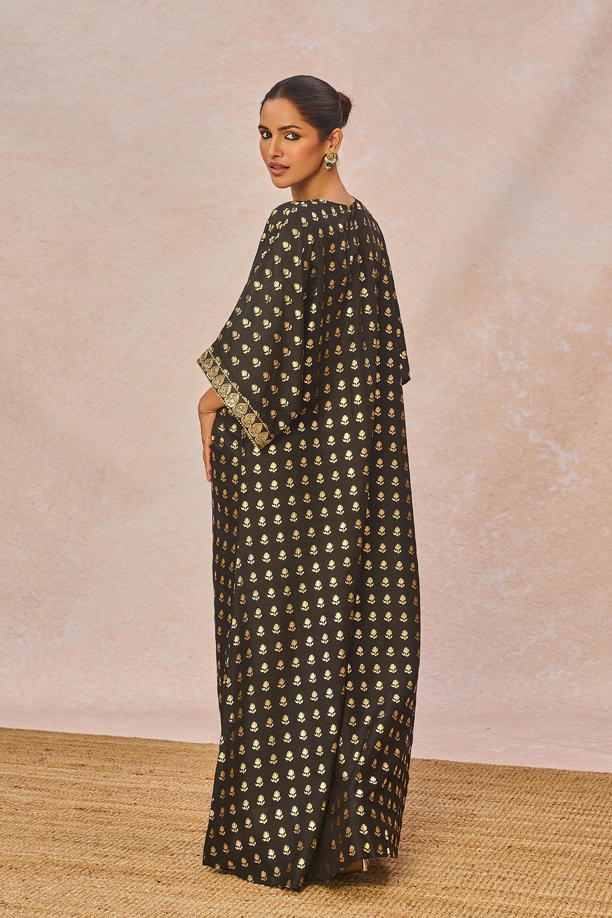 Black Palmscape Kaftan