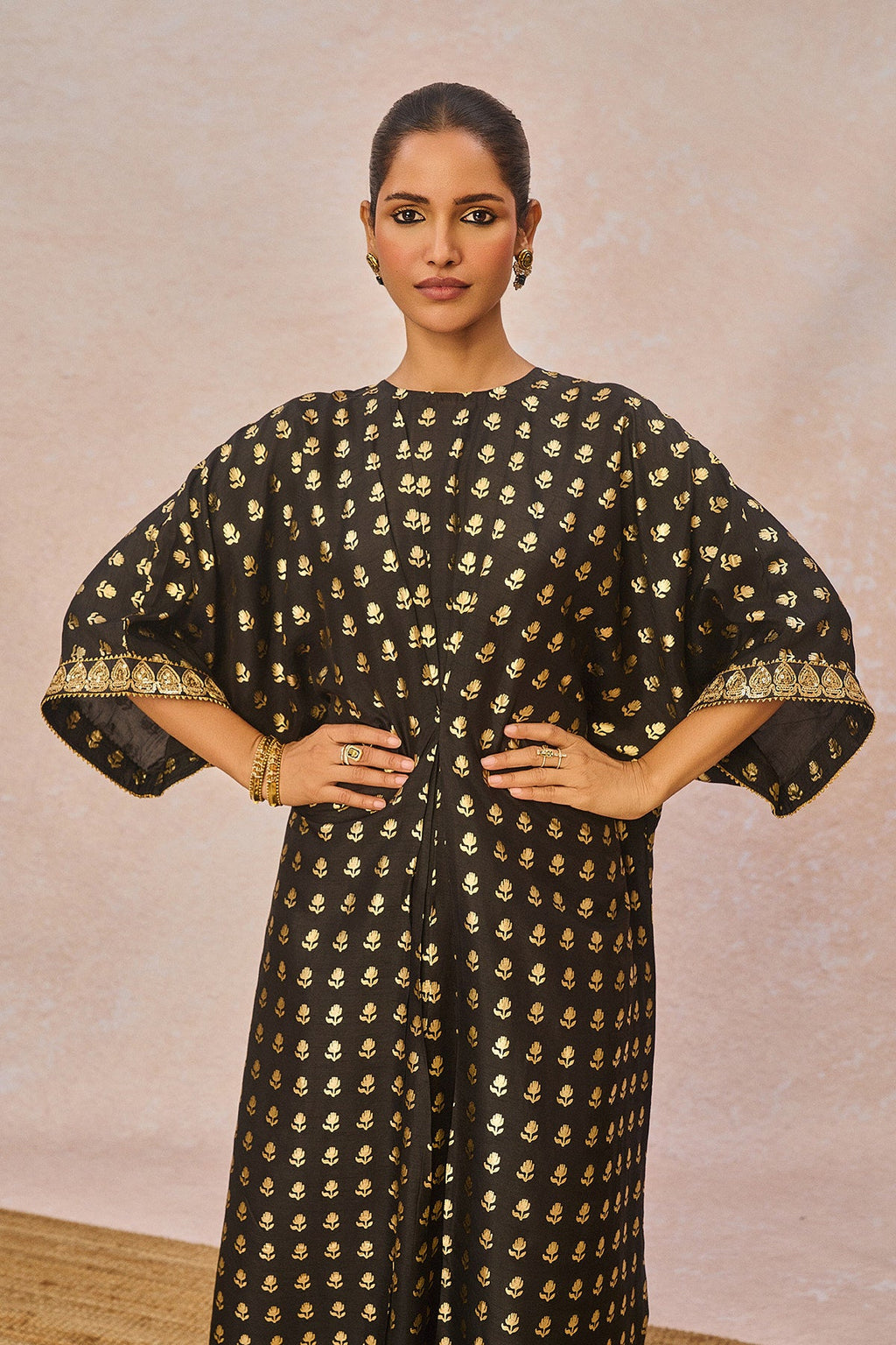 Black Palmscape Kaftan