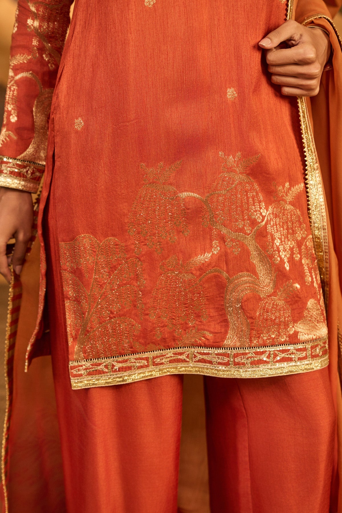 Rust Zen Kurta Set