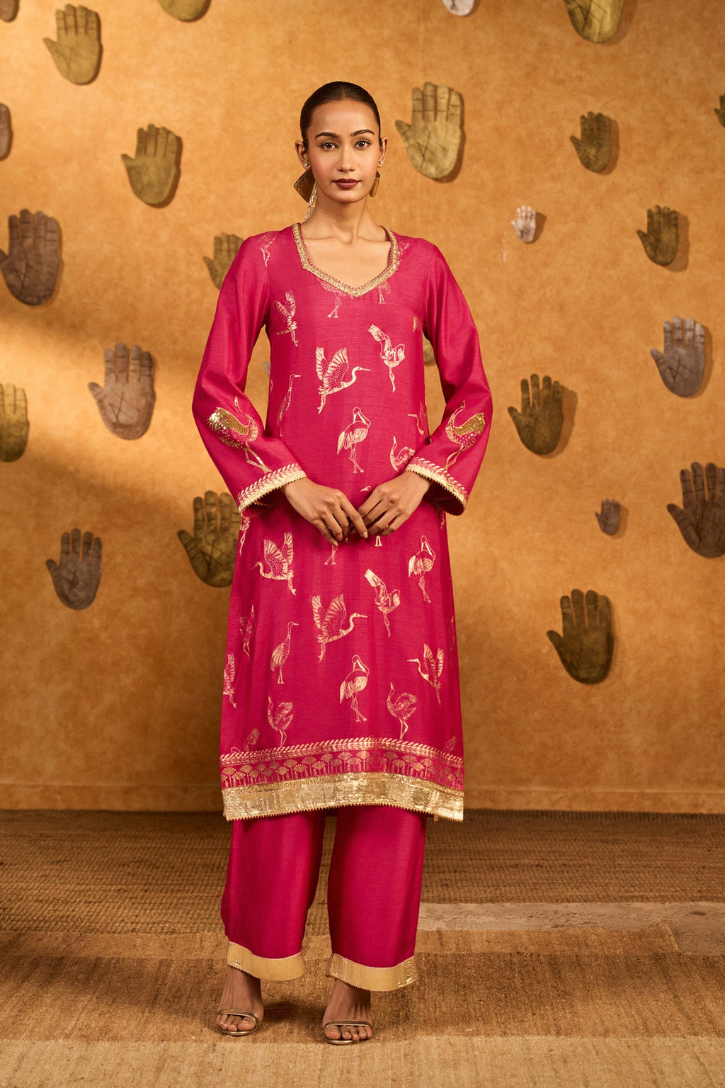 Pink Crane Dawn Set