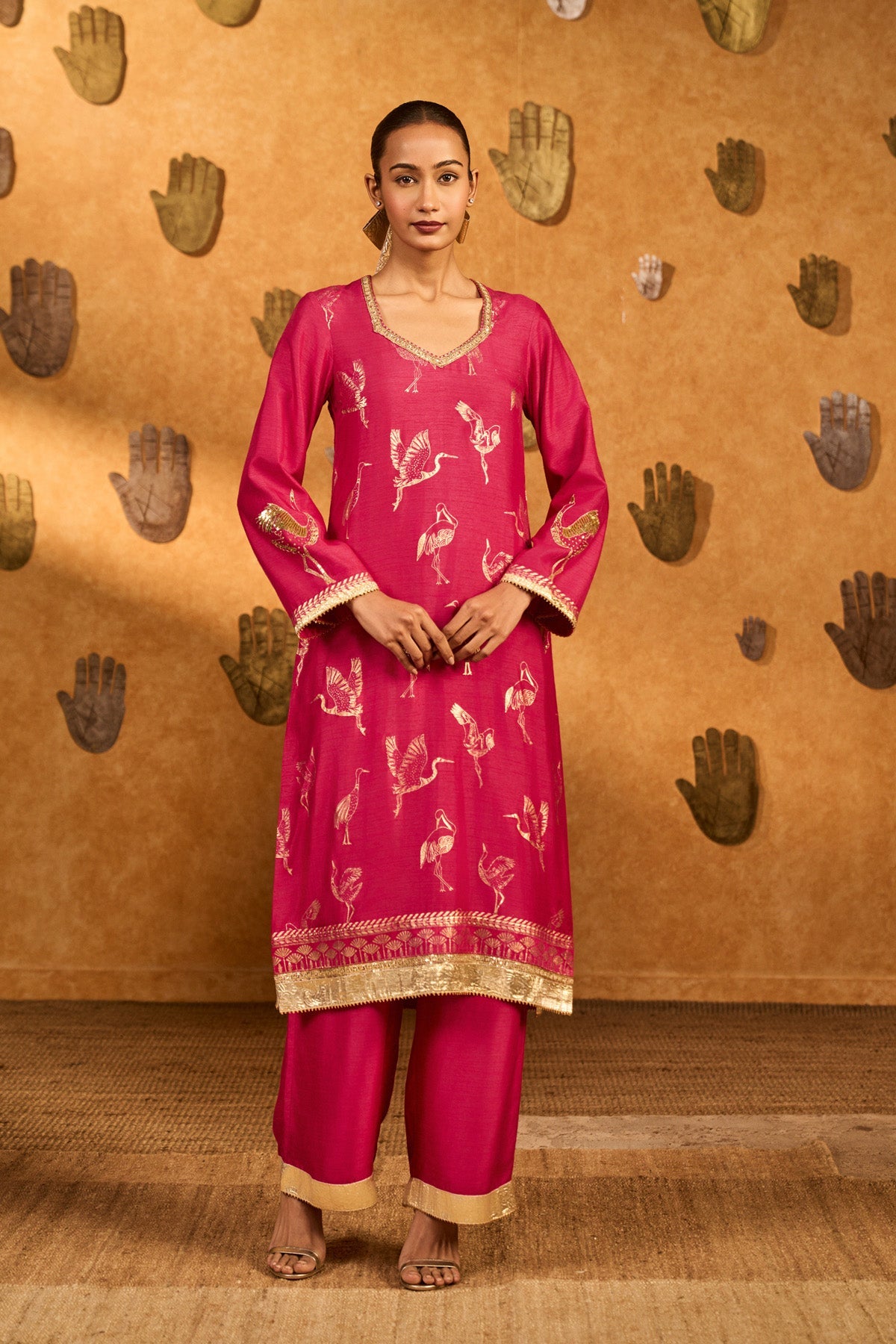 Pink Crane Dawn Set