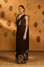 Black Zen Stitched Saree