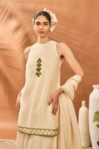 Cream Wildscape Kurta Set
