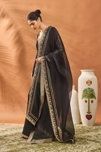 Black Trikone Sharara Set