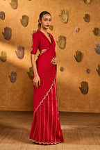 Red Bird Tales Saree