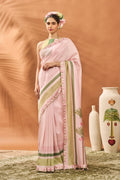 Pink Blooming Board Saree