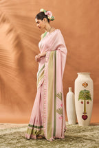 Pink Blooming Board Saree
