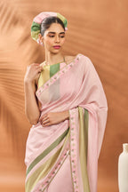 Pink Blooming Board Saree