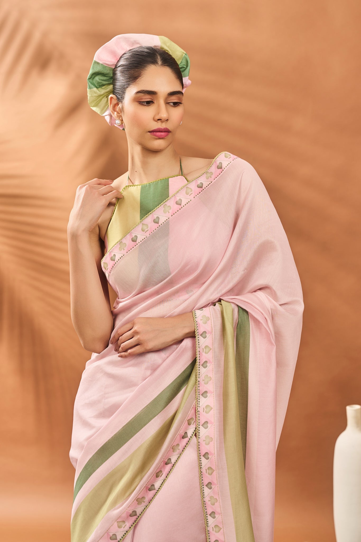 Pink Blooming Board Saree
