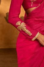 Pink Crane Dawn Saree