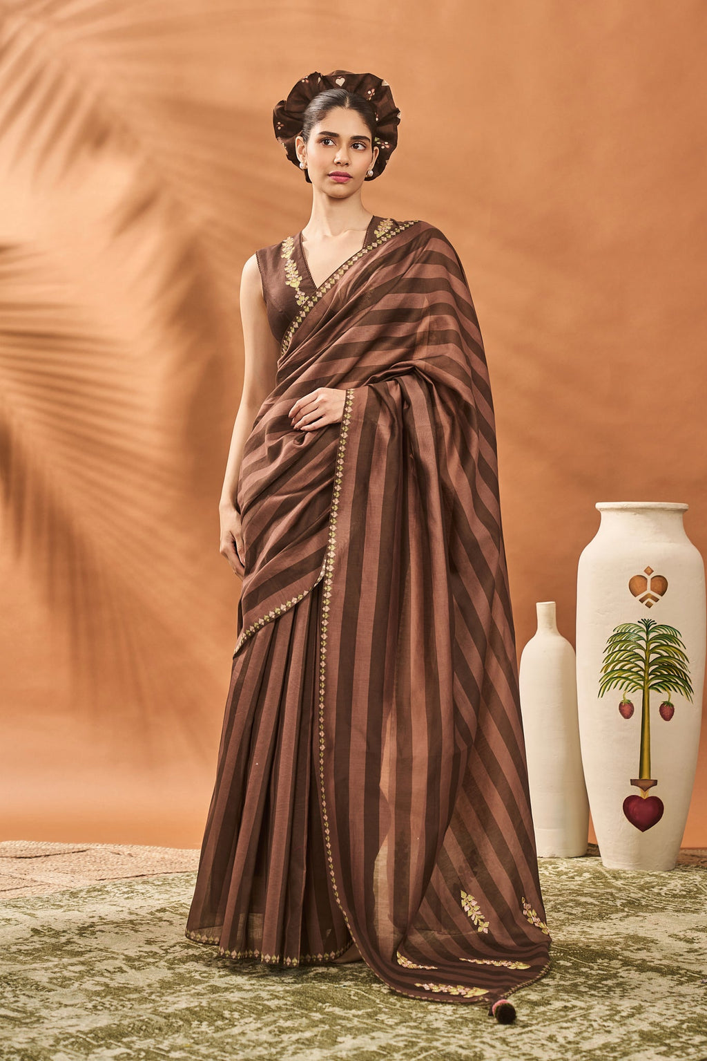 Mocha Mosaic Saree