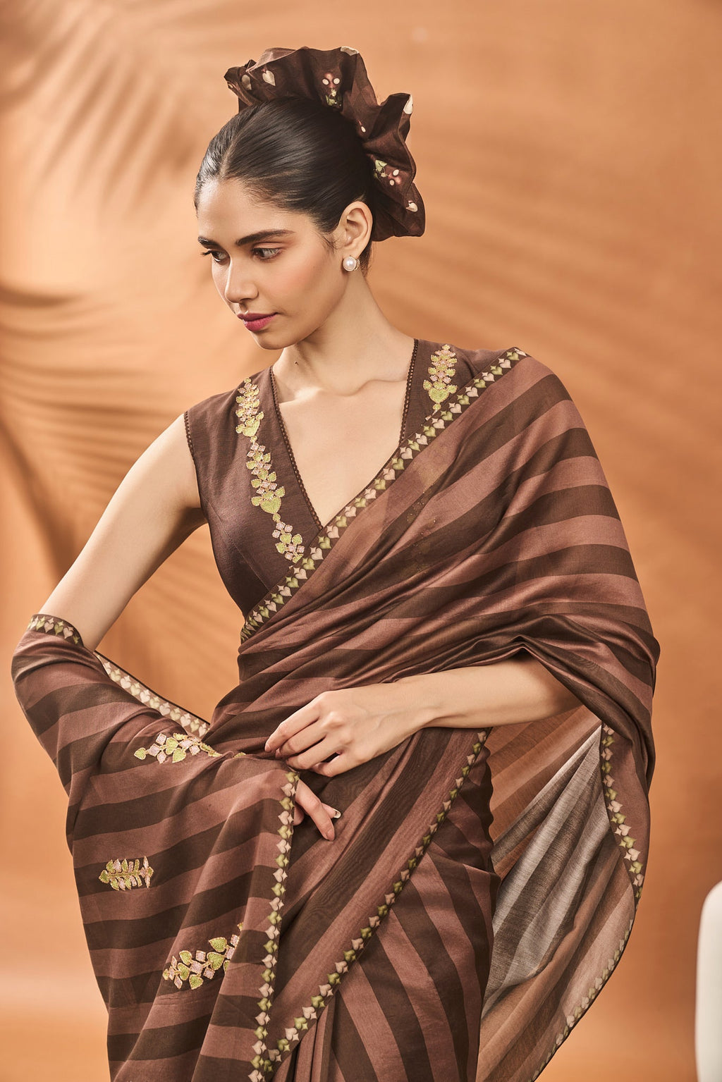 Mocha Mosaic Saree