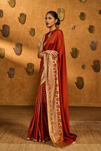 Rust Snow Light Saree
