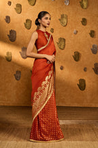 Rust Snow Light Saree