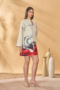 Dancing Shadows Trapeze Dress
