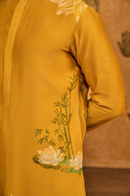 Ochre Bamboo Grove Menswear Kurta Set