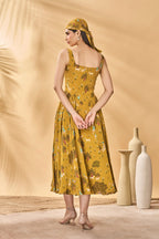 Mustard Pirouette Picnic Corset Dress