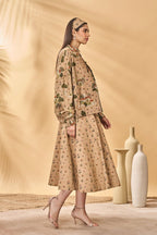 Beige Miniature Dreams Bomber Jacket Set