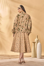 Beige Miniature Dreams Bomber Jacket Set
