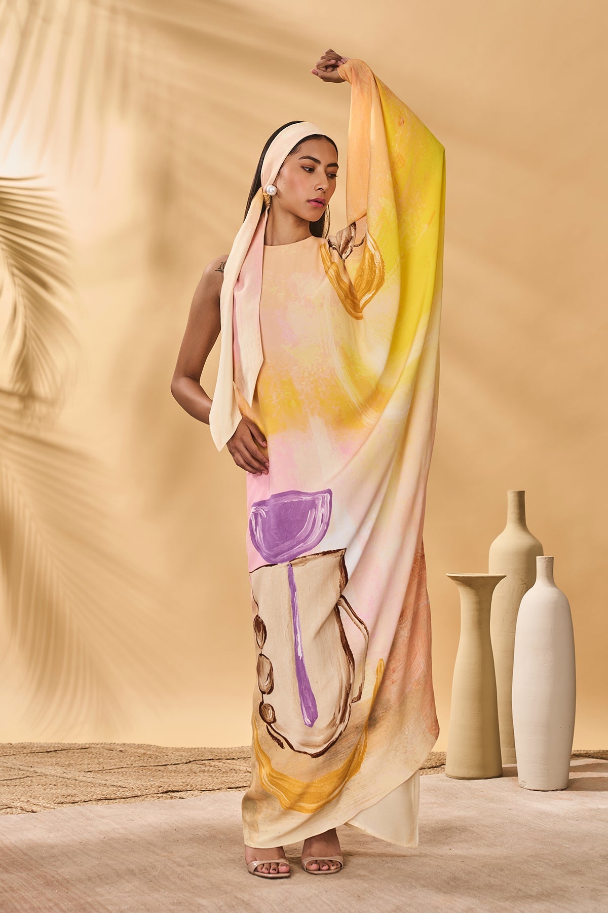 Glazing Symphony Asymmetrical kaftan