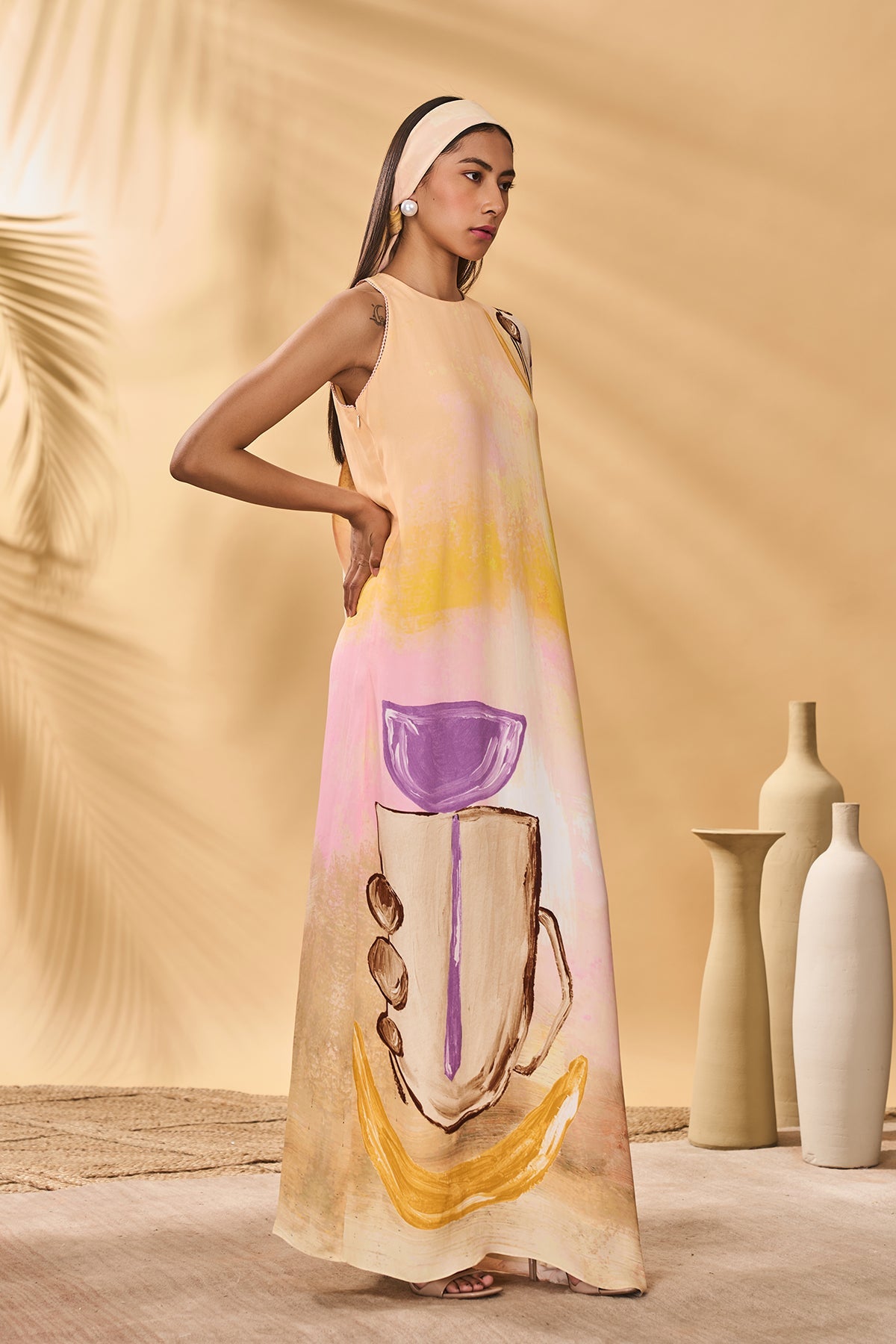 Glazing Symphony Asymmetrical kaftan