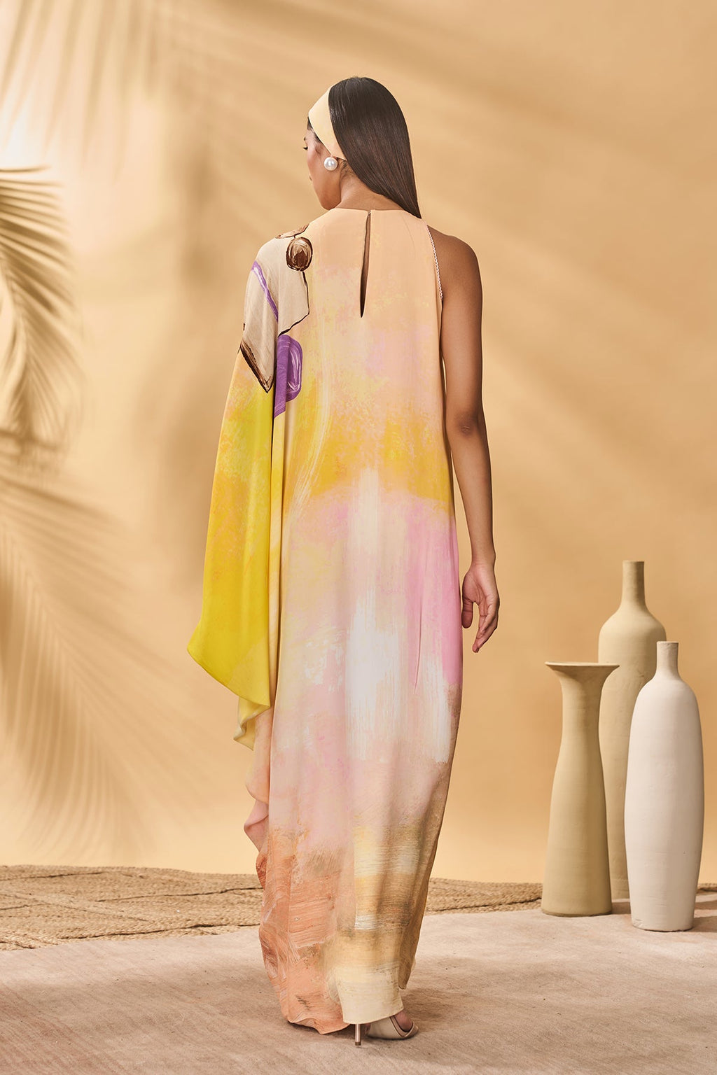 Glazing Symphony Asymmetrical kaftan