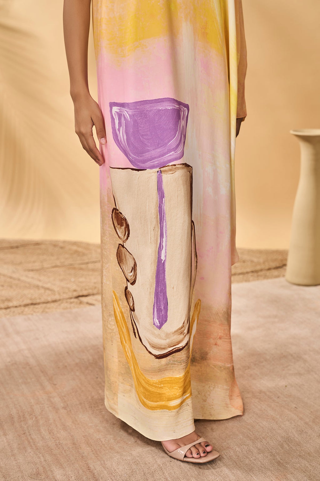 Glazing Symphony Asymmetrical kaftan