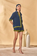 Midnight Holiday Home Shorts Set