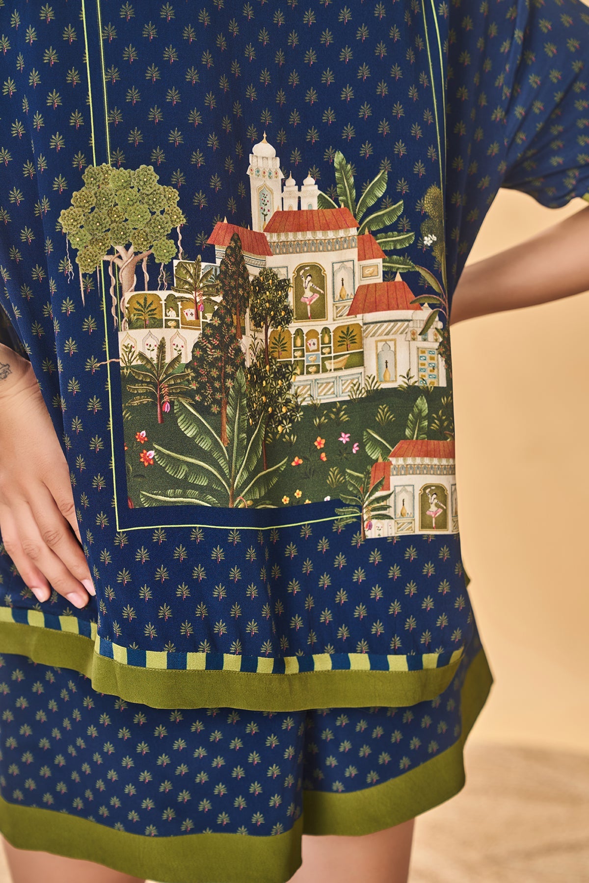 Midnight Holiday Home Shorts Set