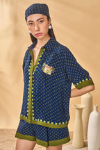 Midnight Holiday Home Shorts Set
