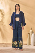 Midnight Trellis Palm Set
