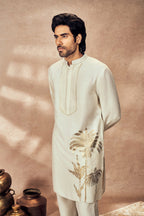 Ivory Palm Blooms Kurta Set