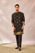 Black Haath Phool Kurta Set