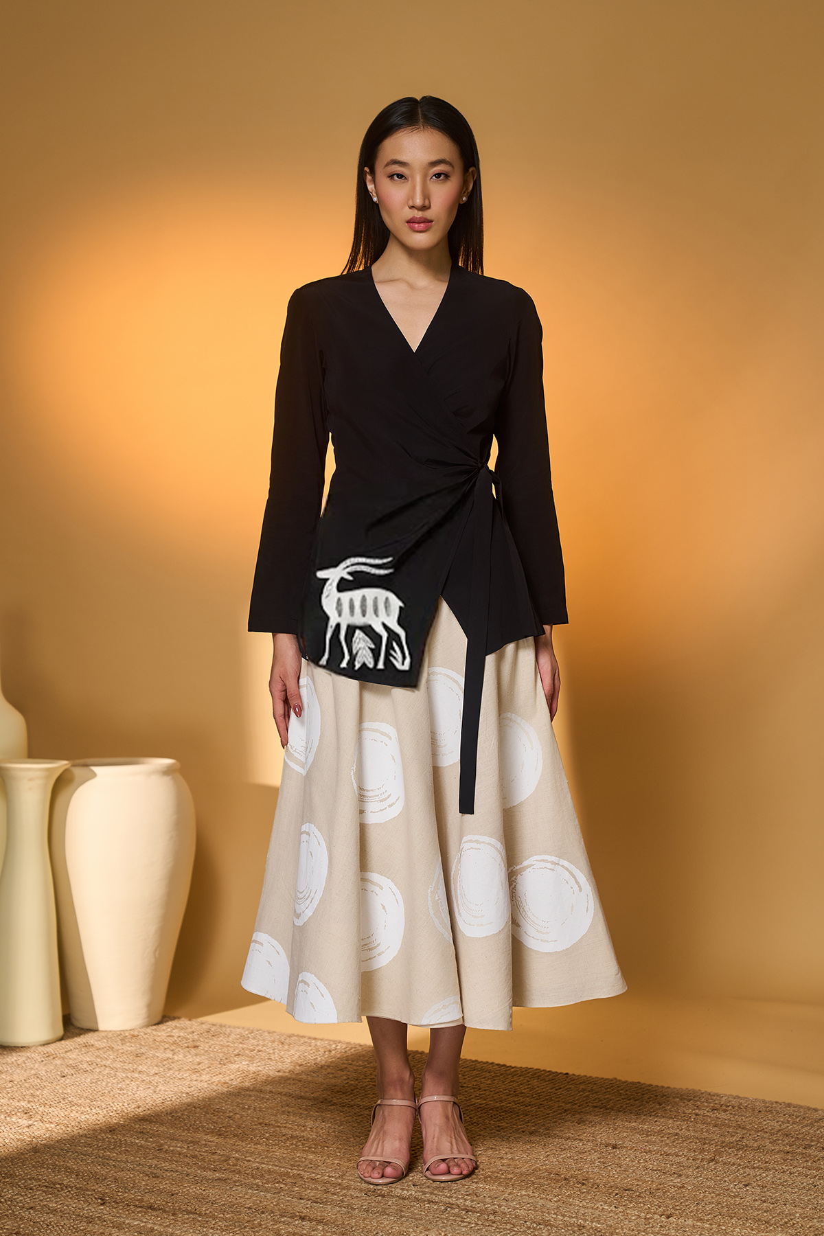 Midnight Stag Skirt Set