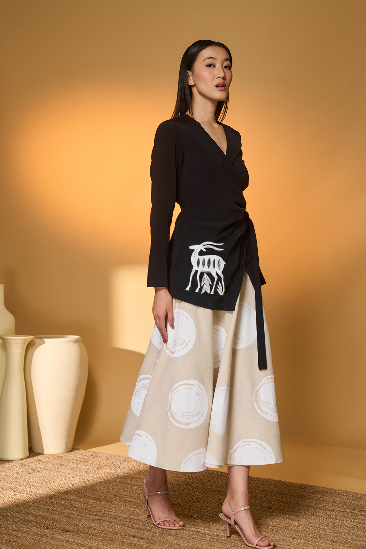 Midnight Stag Skirt Set