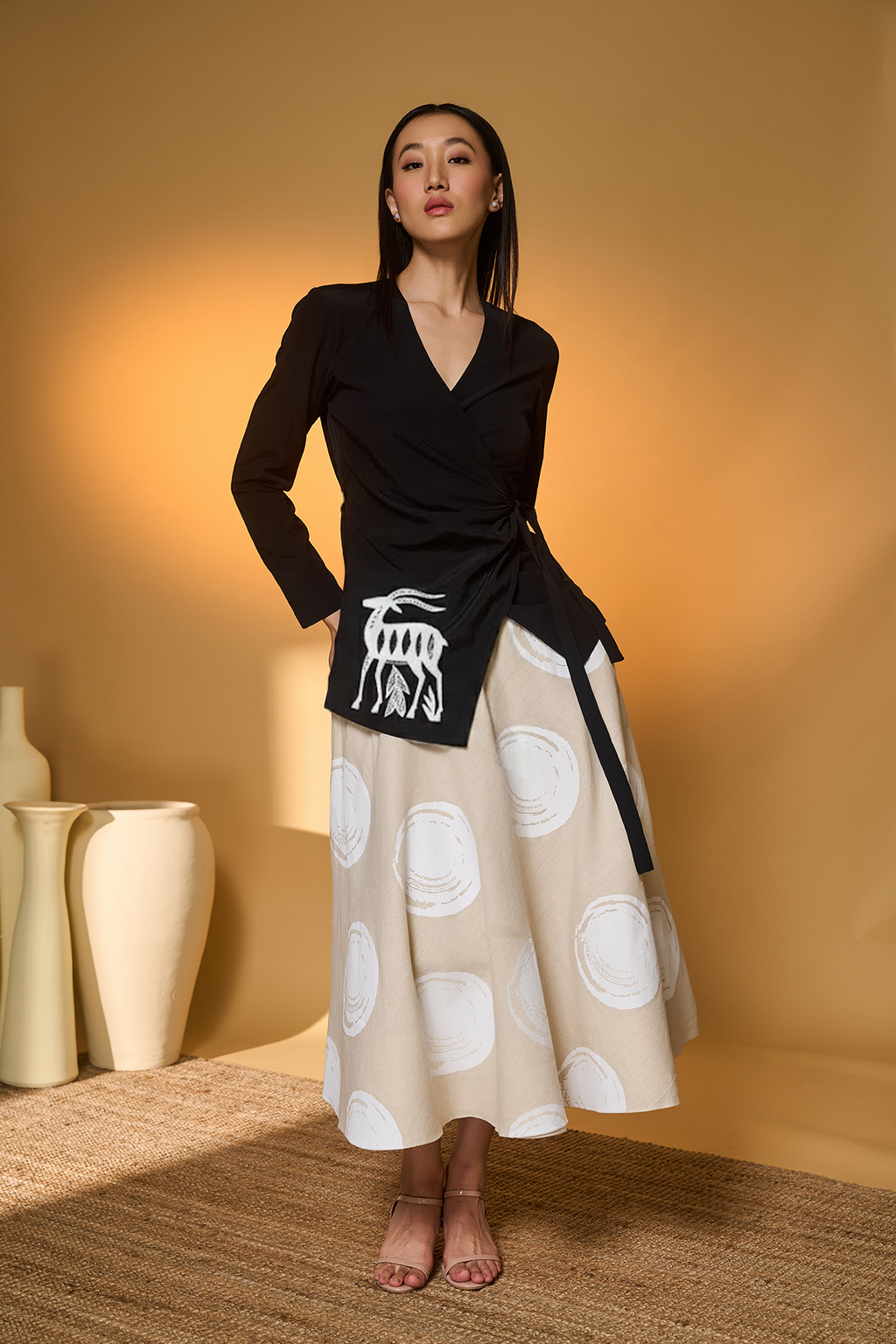 Midnight Stag Skirt Set