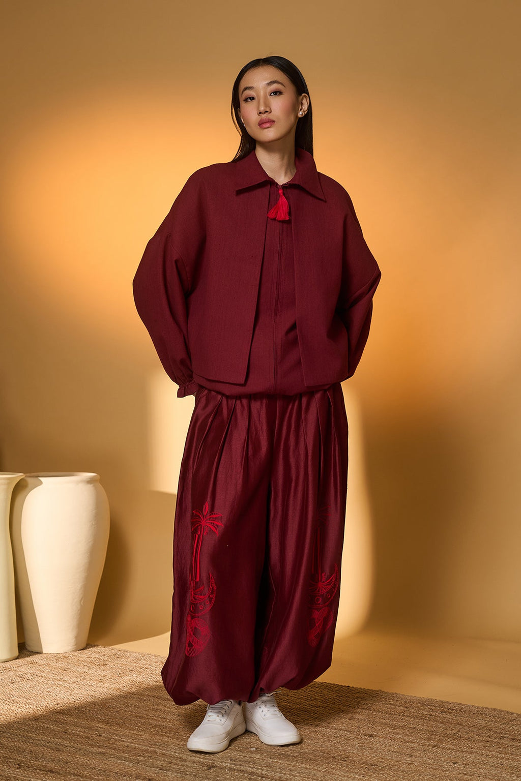 Maroon Pine-Code of Jungle Bakery Co-Ord Set
