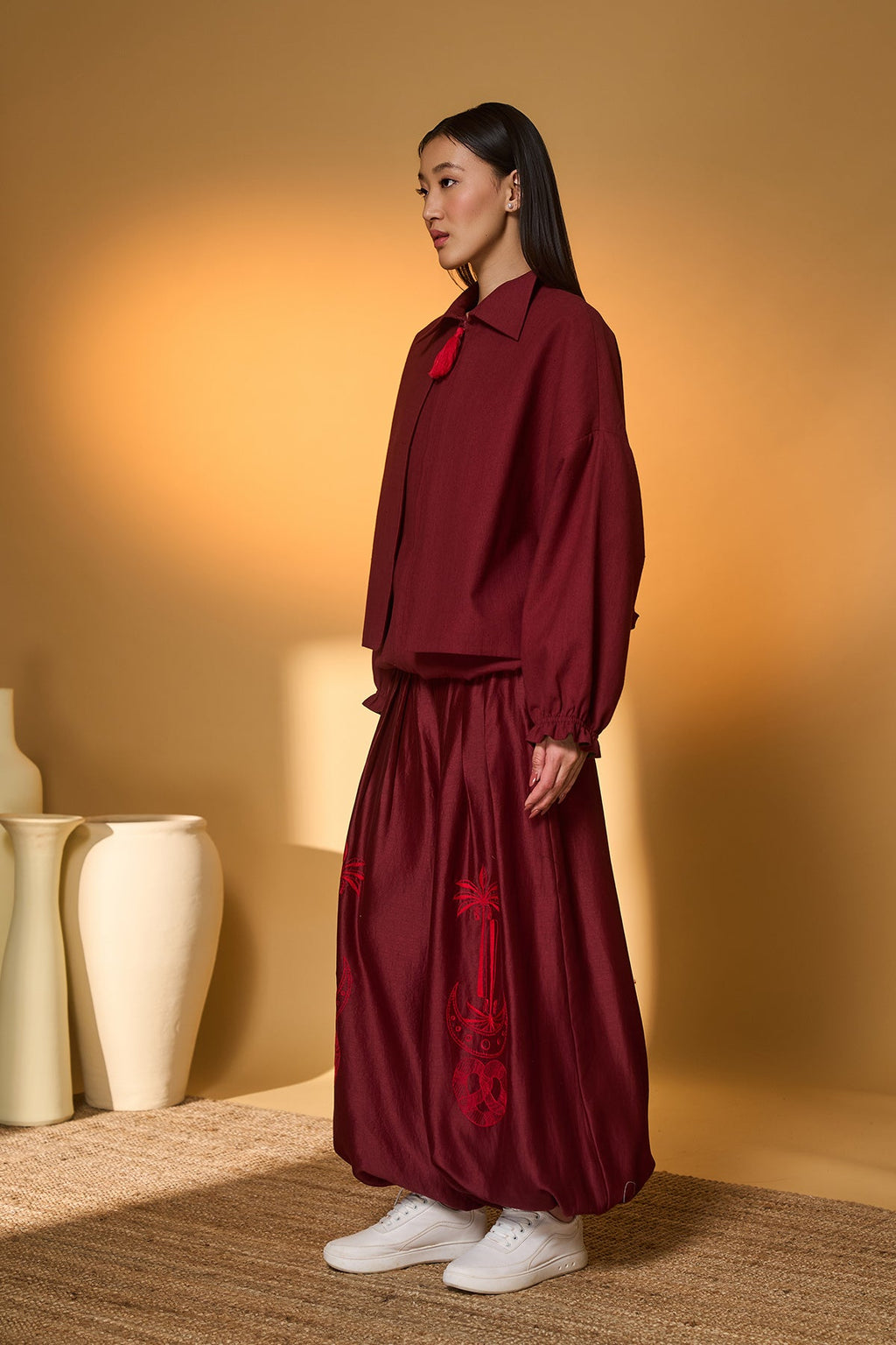 Maroon Pine-Code of Jungle Bakery Co-Ord Set