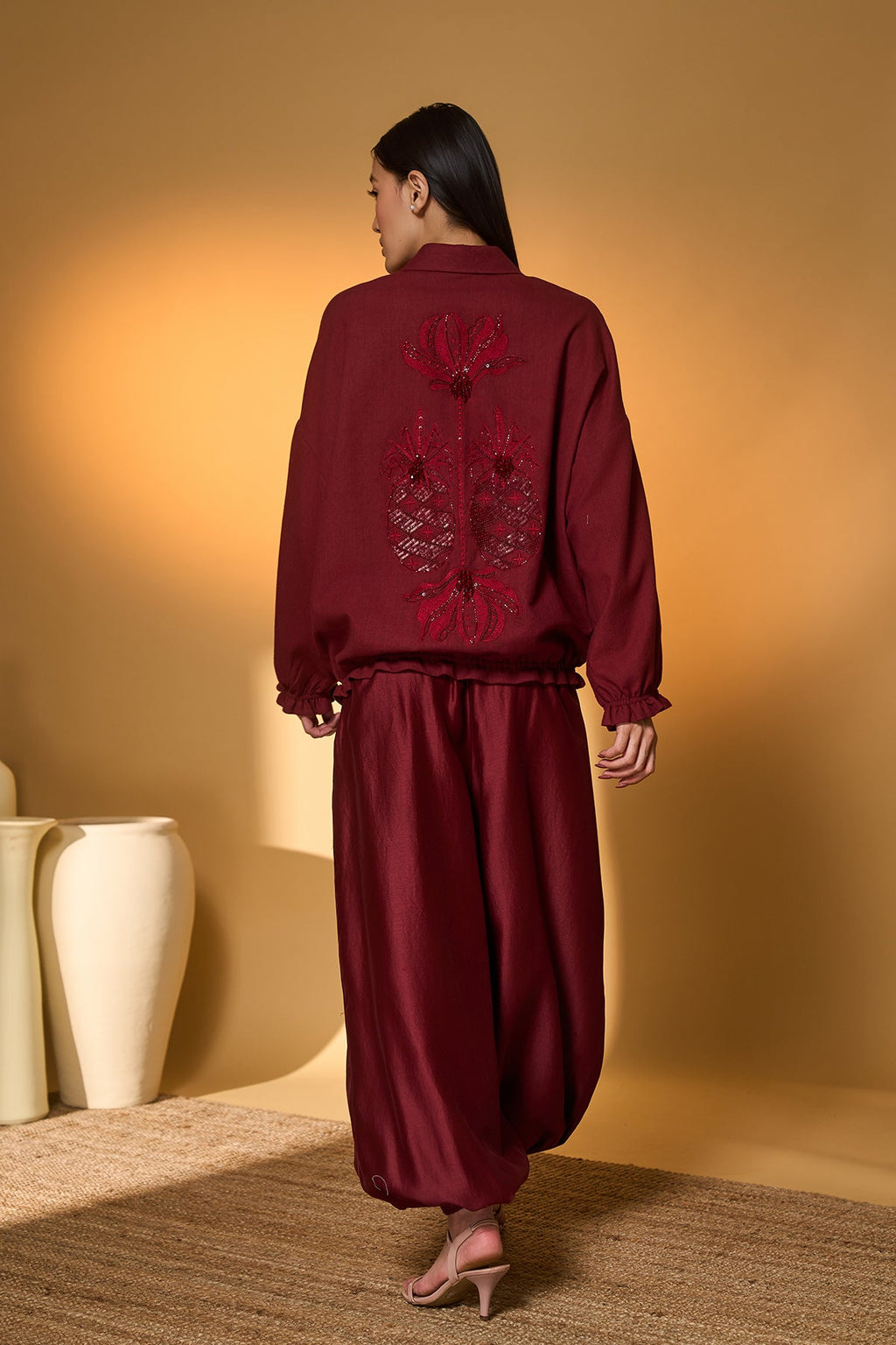 Maroon Pine-Code of Jungle Bakery Co-Ord Set