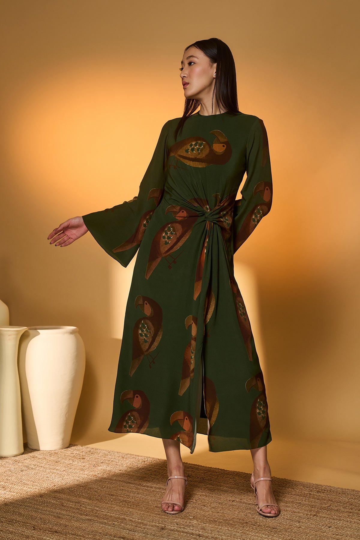 Olive Chirpy Chase Muse Dress