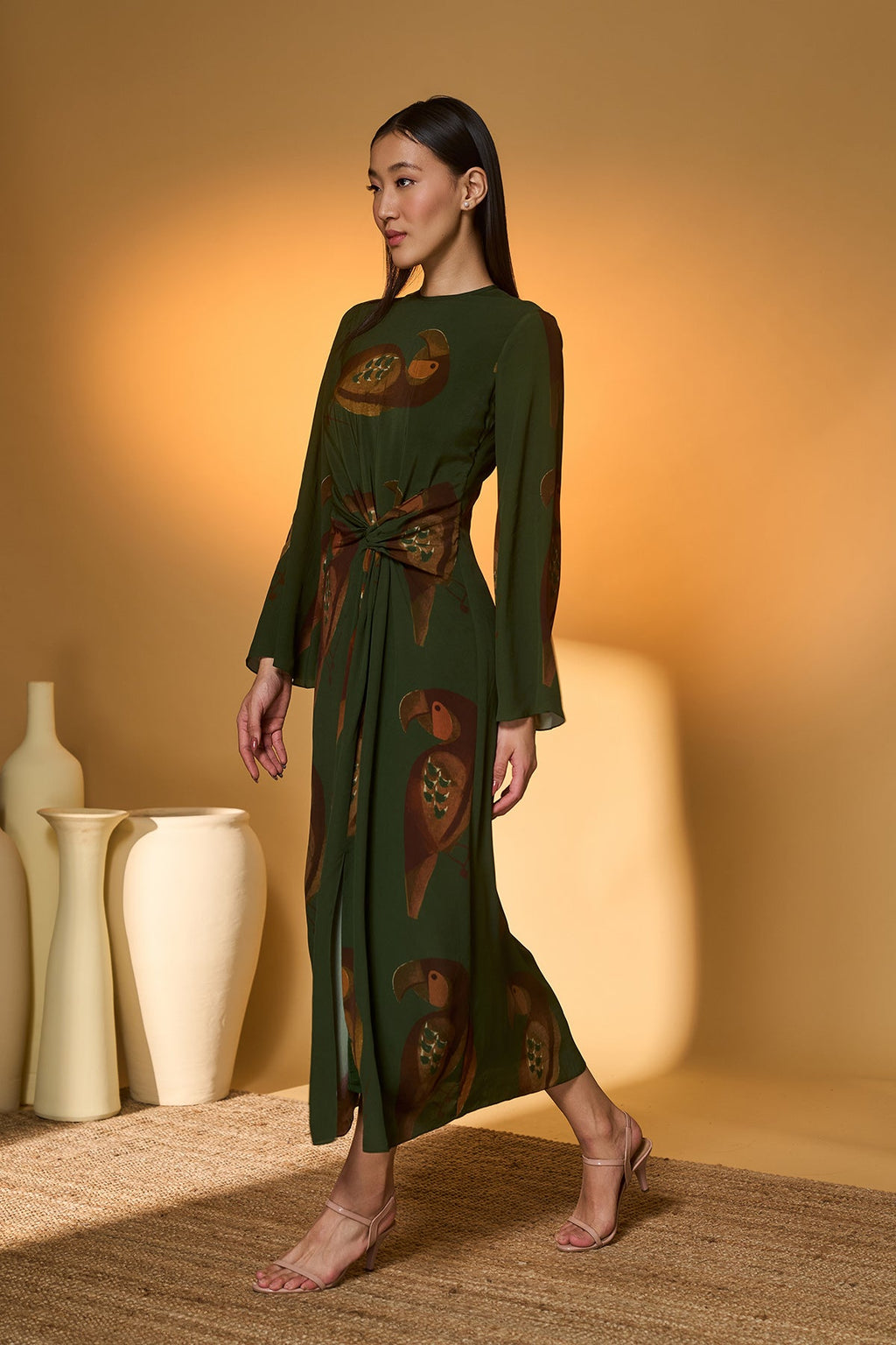 Olive Chirpy Chase Muse Dress