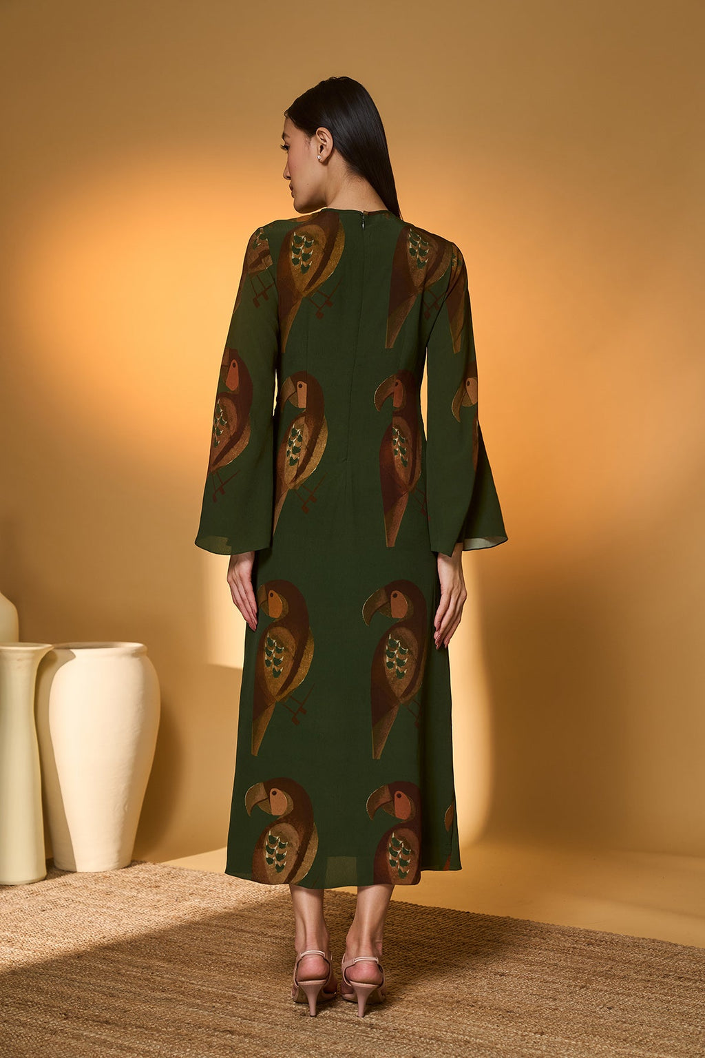 Olive Chirpy Chase Muse Dress