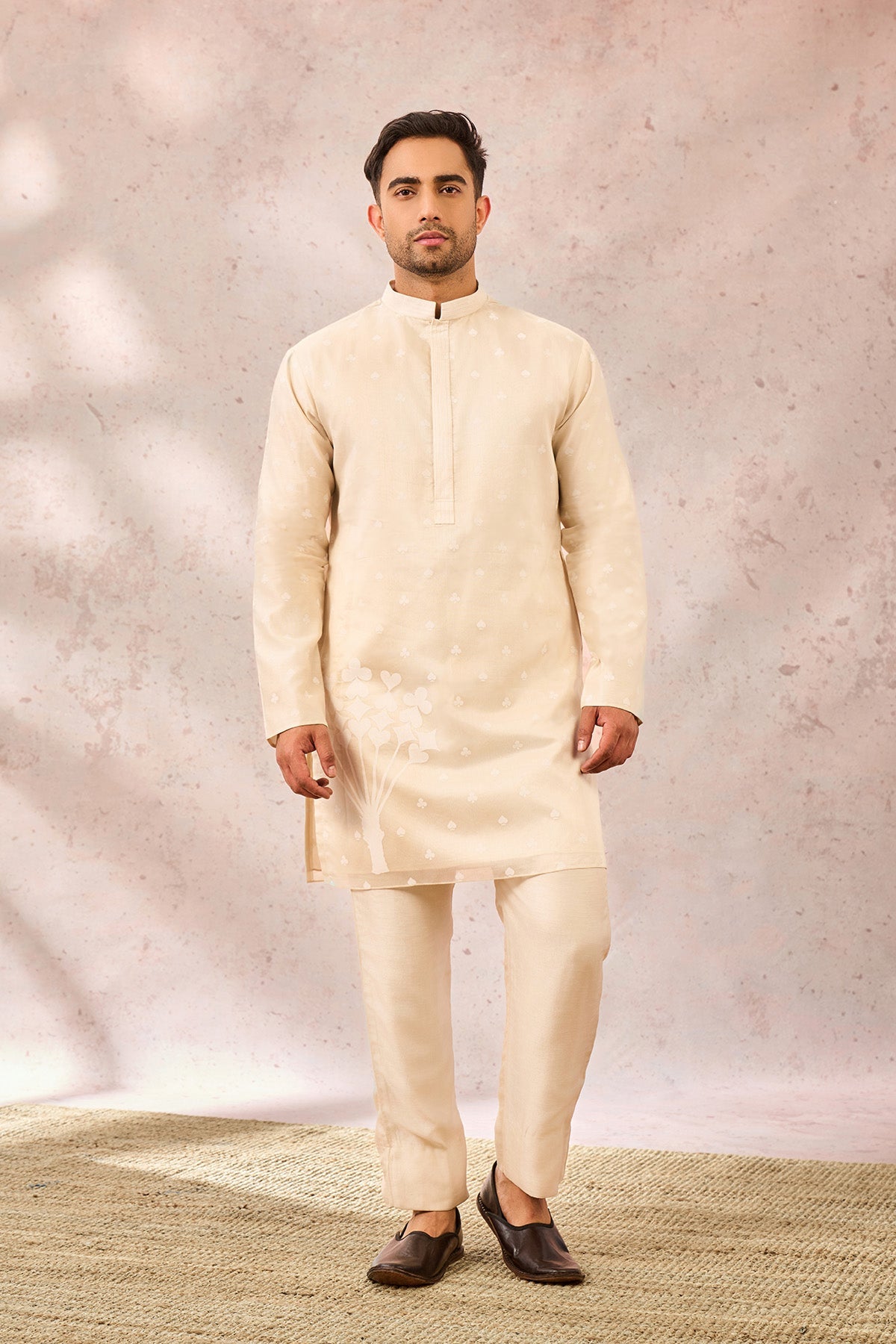 Ivory Spade Blossom Kurta Set