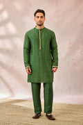 Green Tree of Hearts Kurta Set