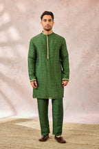 Green Tree of Hearts Kurta Set