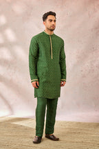 Green Tree of Hearts Kurta Set