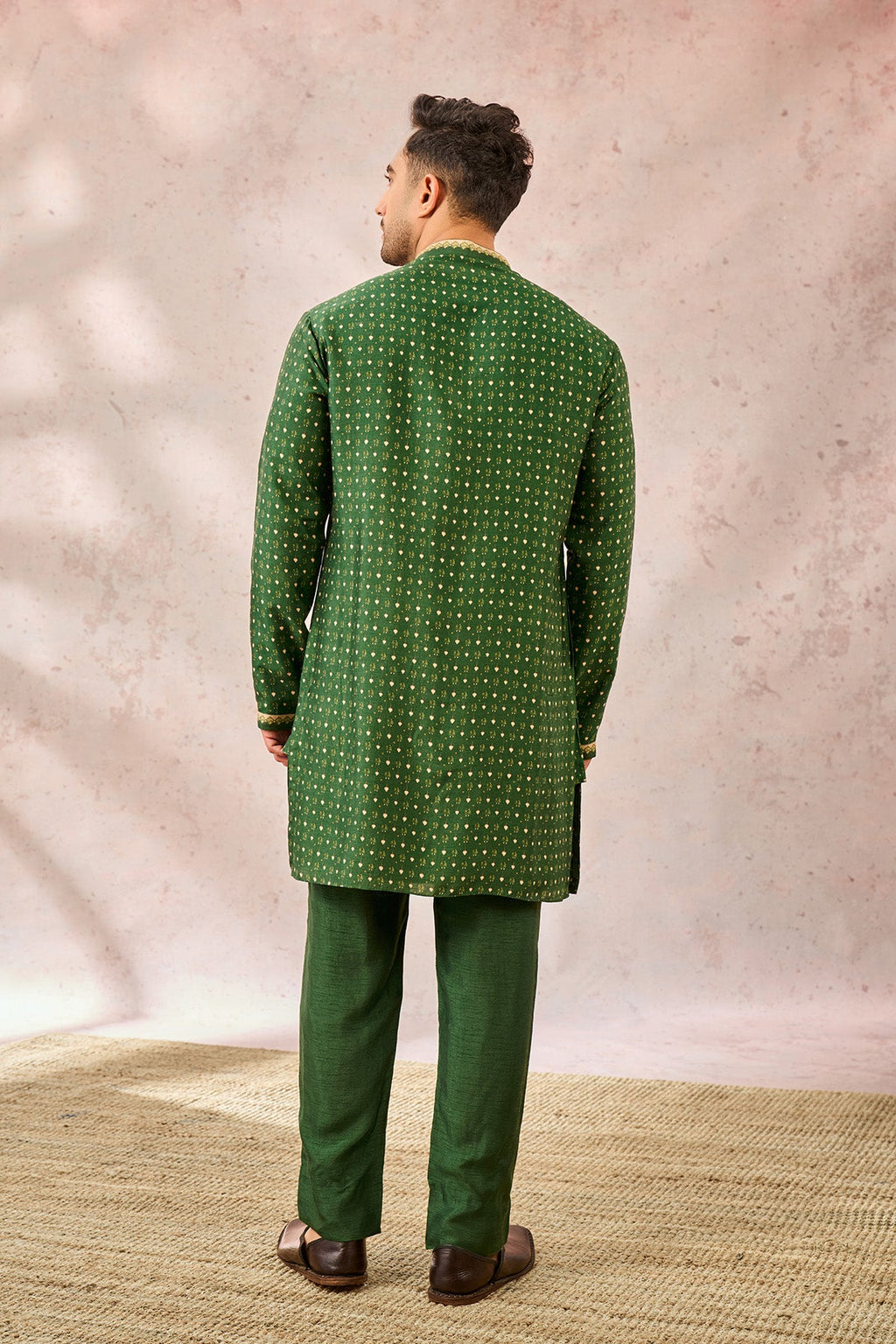 Green Tree of Hearts Kurta Set