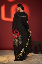 Black Madras Muse Saree