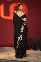Black Madras Muse Saree
