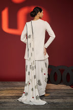 Ecru Palm Theory Saree